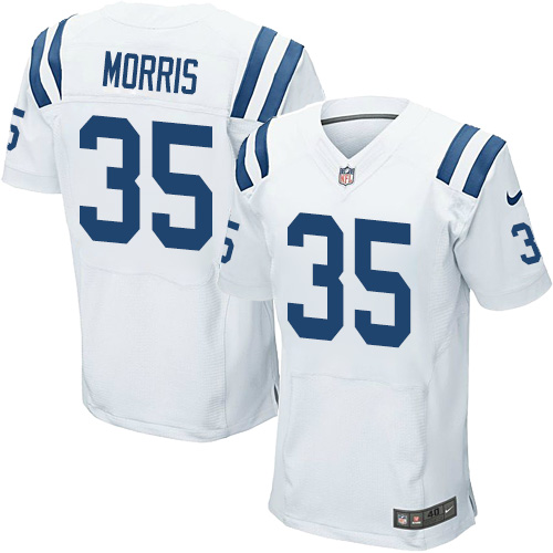 Men's Elite Darryl Morris Nike Jersey White Road - #35 NFL Indianapolis Colts